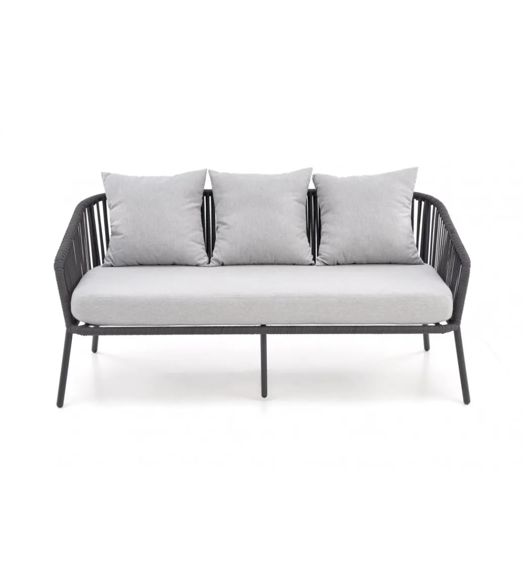 Zestaw ogrodowy ROCCA ciemnoszary - sofa + 2 x fotel + ława*Halmar Clearance