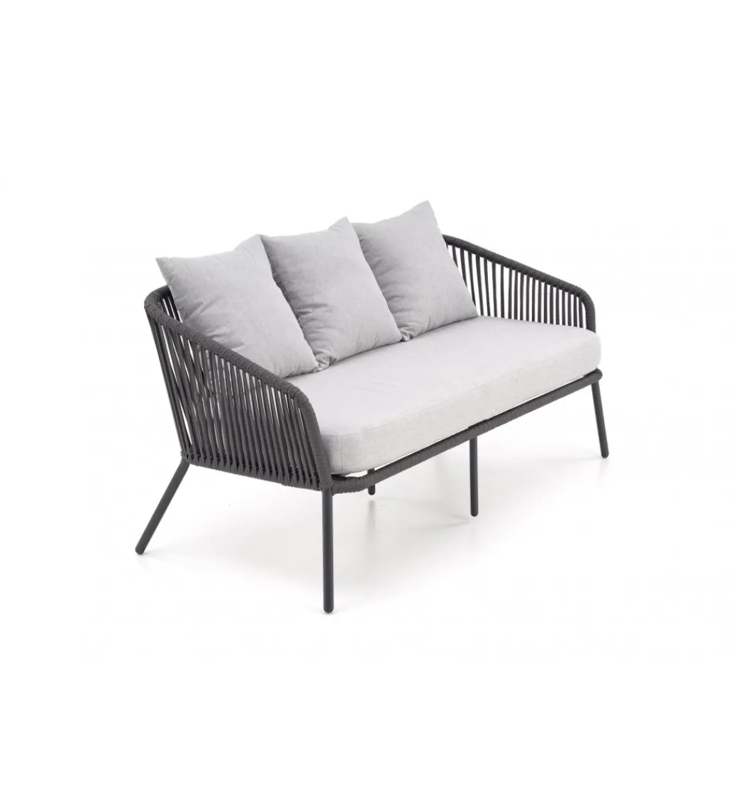 Zestaw ogrodowy ROCCA ciemnoszary - sofa + 2 x fotel + ława*Halmar Clearance