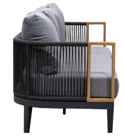 Zestaw ogrodowy TWOSOULME SOFA 198 cm dwa fotele 74 cm i stolik kawowy 128 cm*Exclusivas Best