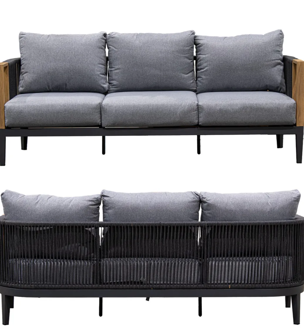 Zestaw ogrodowy TWOSOULME SOFA 198 cm dwa fotele 74 cm i stolik kawowy 128 cm*Exclusivas Best