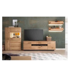 Zestaw 2 półki wiszące SALVADOR 90 cm w optyce dębu naturalny*MCA Online