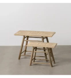 Zestaw stolików BAMBÚ 60 cm 42 cm bambus*Zona-Design Best