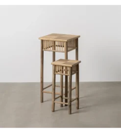 Zestaw stolików BAMBÚ 32 cm 22 cm bambus*Zona-Design Outlet