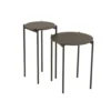 Zestaw 2 stolików bocznych DOMERESU 43 cm i 33 cm ciemno brązowy*J-Line New
