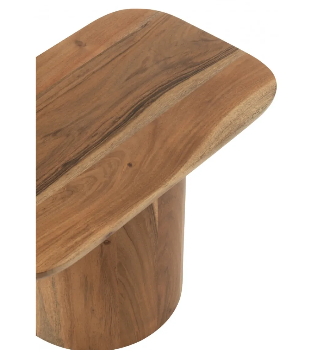 Zestaw 2 stolików kawowych ACATA 60 cm 80 cm drewno akacja*J-Line Outlet