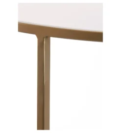 Zestaw 2 stolików kawowych DUARTE 65 cm 75 cm szklane złote brąz*L&L Clearance
