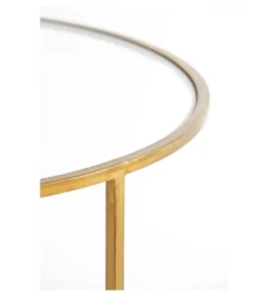 Zestaw 2 stolików kawowych DUARTE 65 cm 75 cm szklane złote*L&L Hot