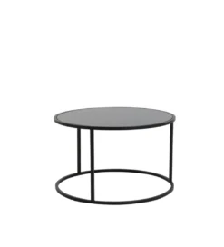 Zestaw 2 stolików kawowych DUARTE 65 cm 75 cm czarne*L&L Clearance
