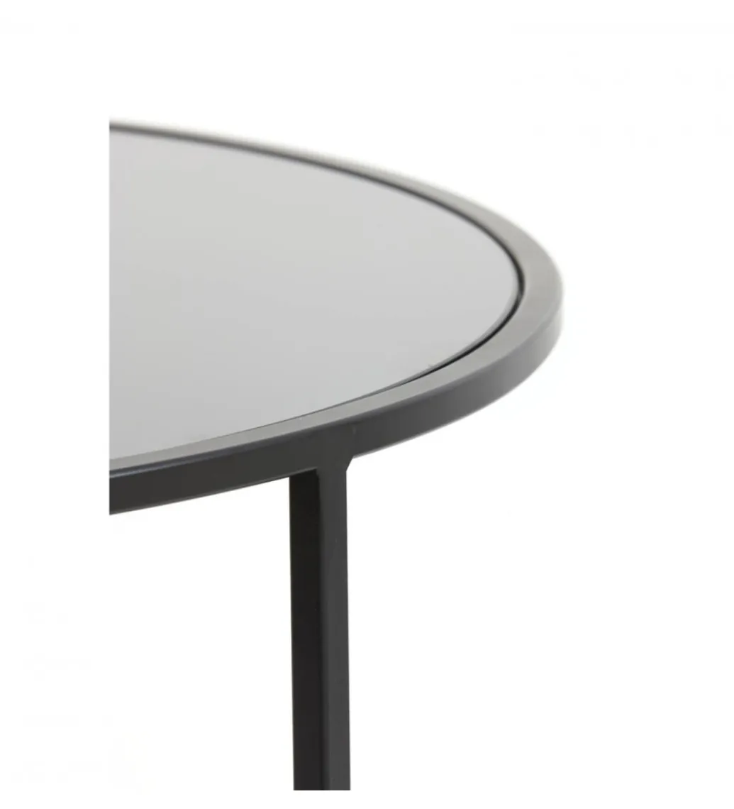 Zestaw 2 stolików kawowych DUARTE 65 cm 75 cm czarne*L&L Clearance