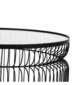 Zestaw 2 stolików kawowych FUKAO 65 cm 53 cm czarne*Zona-Design Discount