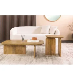 Zestaw 2 stolików kawowych GATSBY 100 cm 45 cm drewno mango*Invicta Interior Hot