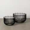 Zestaw 2 stolików kawowych GECMY 68 cm 55 cm czarne*Zona-Design Online