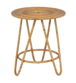 Zestaw 2 stolików kawowych MEGORY 60 cm 39 cm ratan*Zona-Design New