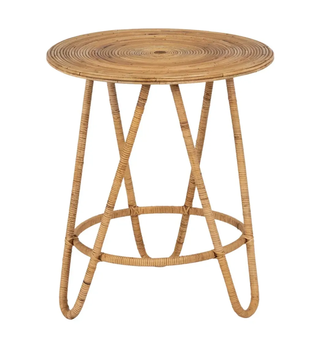 Zestaw 2 stolików kawowych MEGORY 60 cm 39 cm ratan*Zona-Design New