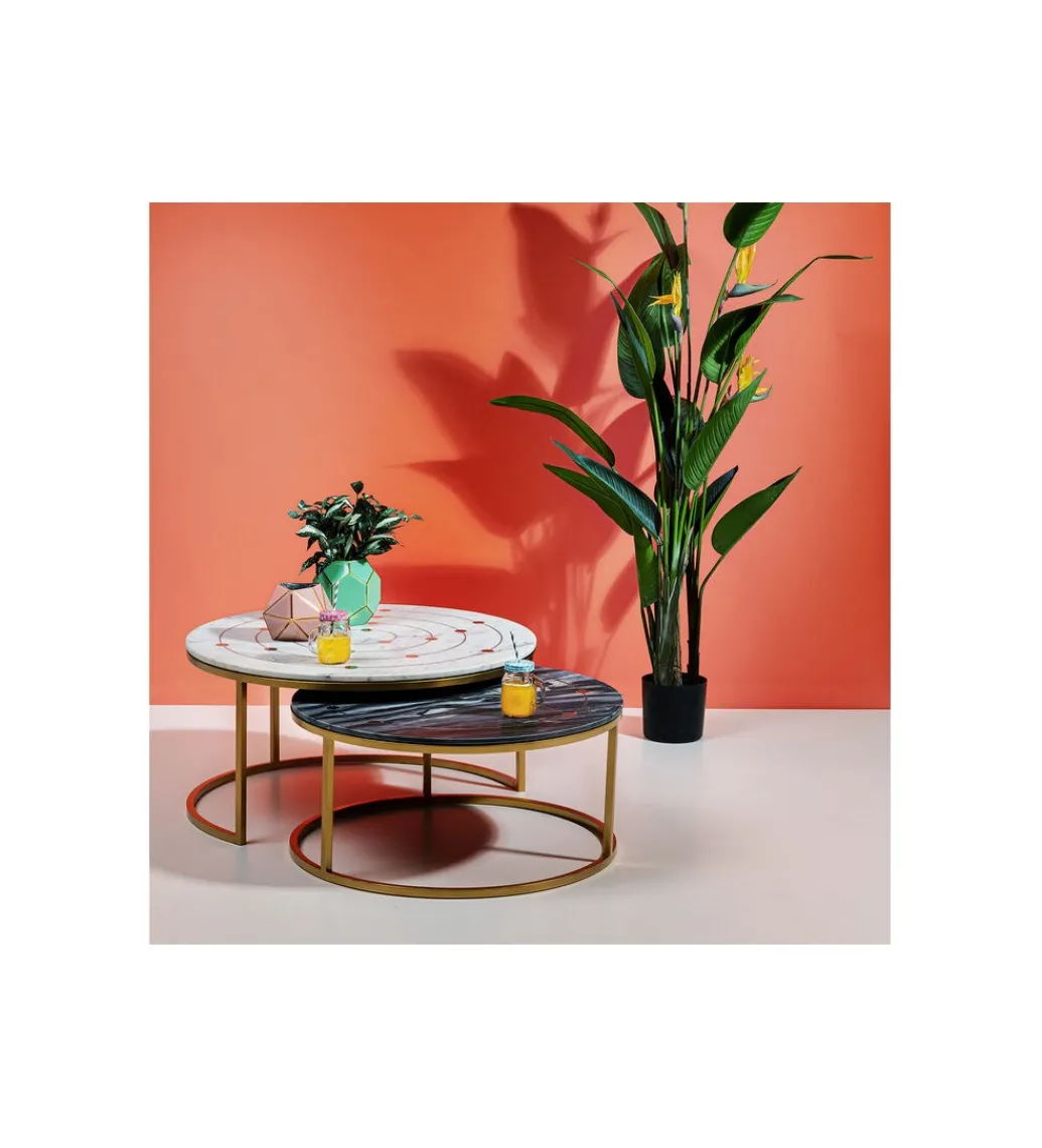 Zestaw 2 stolików kawowych MYSTIC 80 cm 91 cm*KARE Clearance