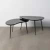 Zestaw 2 stolików kawowych NOVAJ 87 i 83 cm czarne*Zona-Design Best