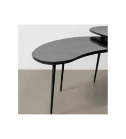 Zestaw 2 stolików kawowych NOVAJ 87 i 83 cm czarne*Zona-Design Best