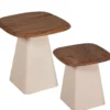 Zestaw 2 stolików kawowych PIMKO 50 cm 40 cm drewno akacja*Exclusivas Clearance