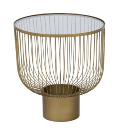 Zestaw 2 stolików kawowych RAG 50 cm 42 cm złote*Zona-Design