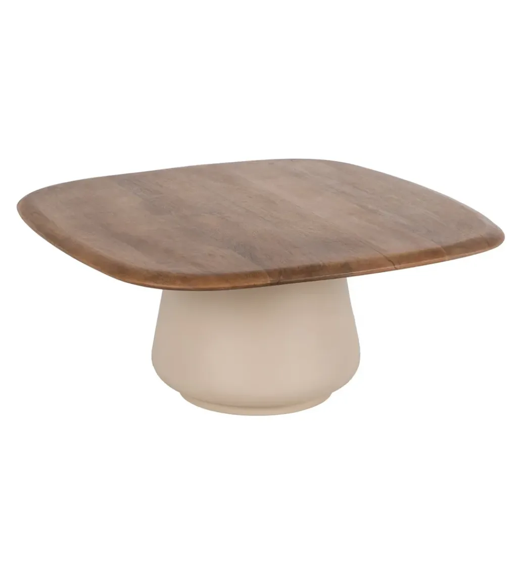 Zestaw 2 stolików kawowych RAGER 90 cm 70 cm drewno mango*Zona-Design Outlet