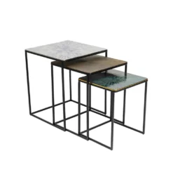 Zestaw 3 stolików kawowych RAY SQUARE 37 cm 43 cm 48 cm*KARE Online