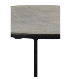 Zestaw 2 stolików kawowych RENGO 61 cm 76 cm antyczny brąz czarny*L&L Sale