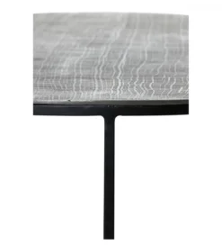 Zestaw 2 stolików kawowych RENGO 61 cm 76 cm antyczny brąz czarny*L&L Sale