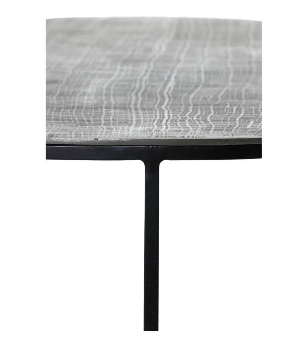 Zestaw 2 stolików kawowych RENGO 61 cm 76 cm antyczny brąz czarny*L&L Sale