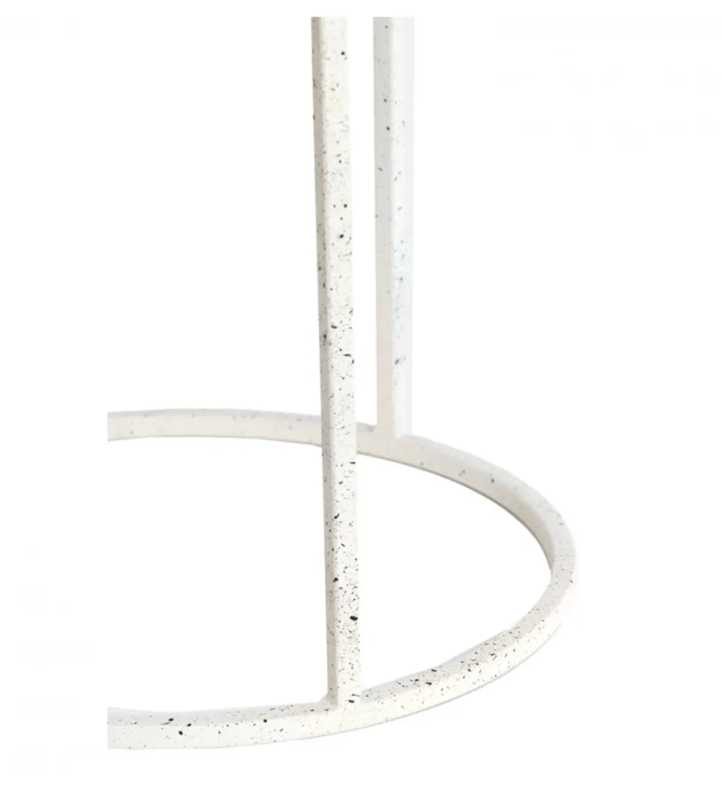 Zestaw 2 stolików kawowych SADAR 50 cm 52 cm białe*L&L New