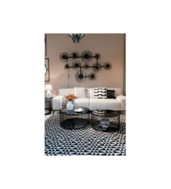 Zestaw 2 stolików kawowych WIRE 69 cm 59 cm czarne*KARE Discount