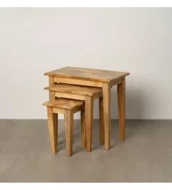 Zestaw 3 stolików nocnych PERSERA drewno mango*Zona-Design Sale