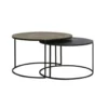 Zestaw 2 stolików TALCA 75 cm 67 cm brąz*L&L Clearance
