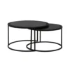 Zestaw 2 stolików TALCA 75 cm 67 cm czarny*L&L Best