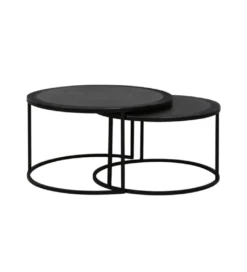 Zestaw 2 stolików TALCA 75 cm 67 cm czarny*L&L Best