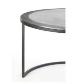 Zestaw 2 stolików TALCA 75 cm 67 cm czarny*L&L Best