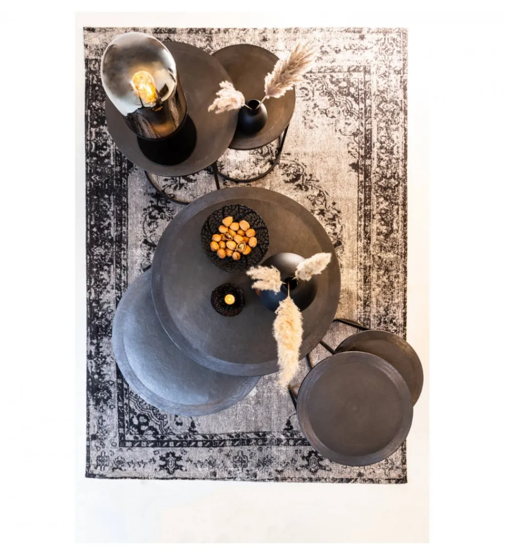 Zestaw 2 stolików TALCA 75 cm 67 cm czarny*L&L Best