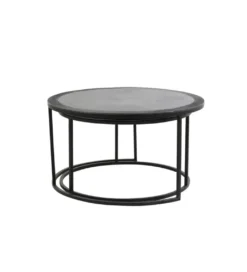 Zestaw 2 stolików TALCA 75 cm 67 cm czarny*L&L Best