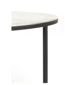 Zestaw 2 stolików TALCA 75 cm 67 cm nikiel*L&L Clearance