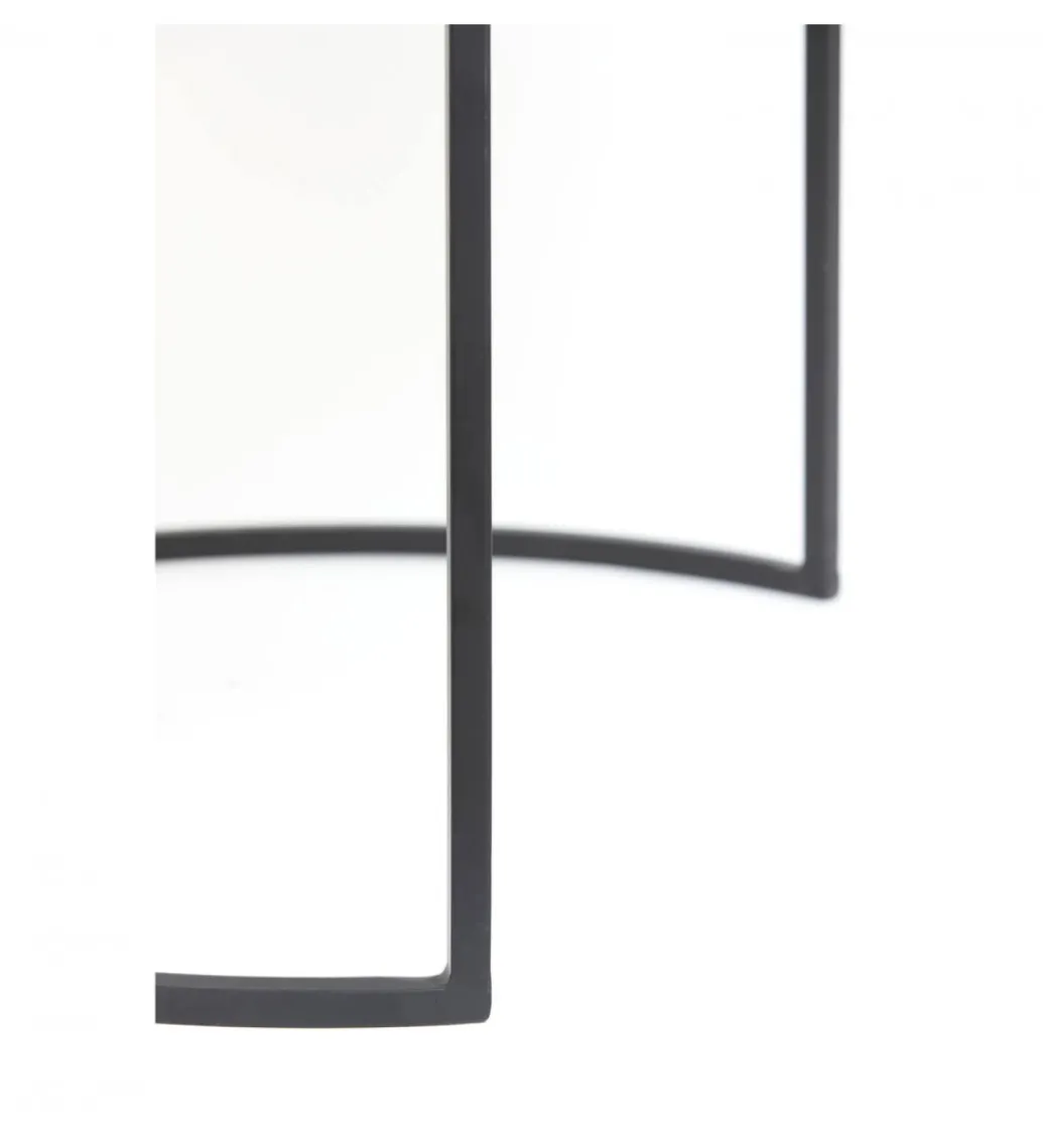 Zestaw 2 stolików TALCA 75 cm 67 cm nikiel*L&L Clearance