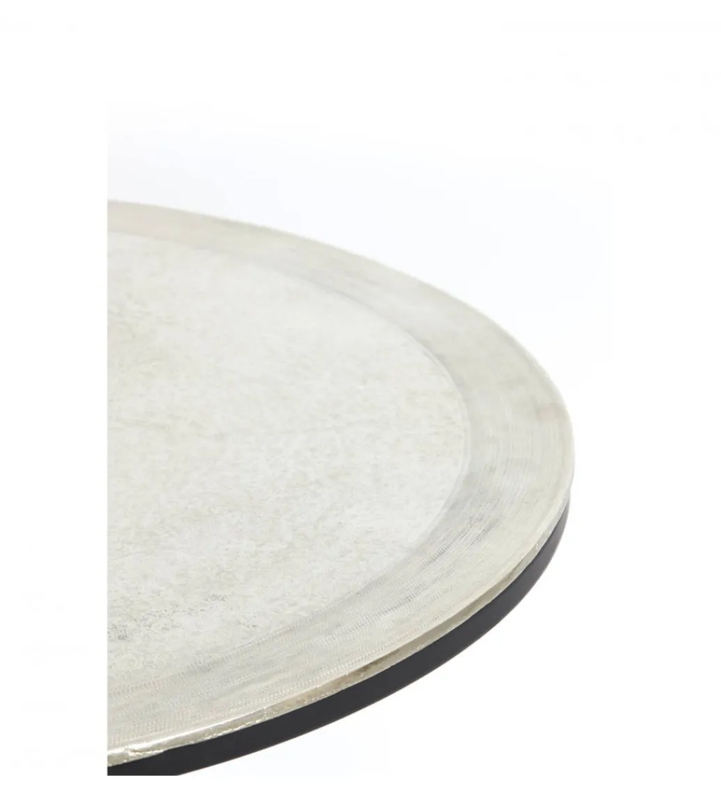 Zestaw 2 stolików TALCA 75 cm 67 cm nikiel*L&L Clearance