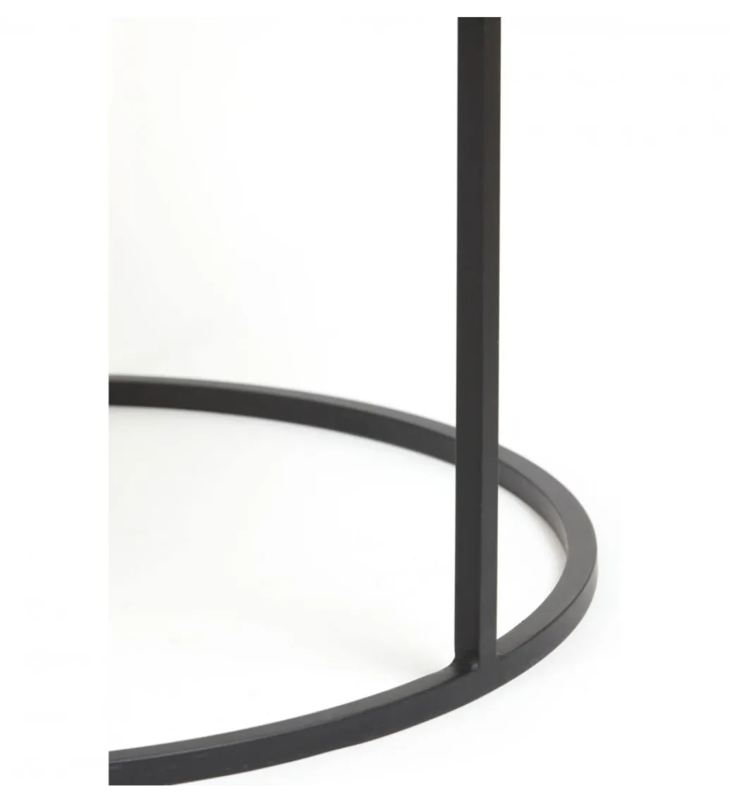 Zestaw 2 stolików TALCA 75 cm 67 cm nikiel*L&L Clearance