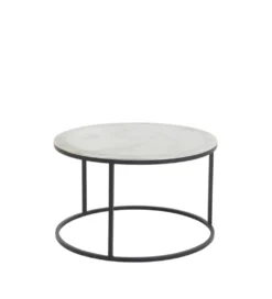 Zestaw 2 stolików TALCA 75 cm 67 cm nikiel*L&L Clearance