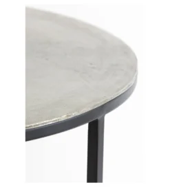 Zestaw 2 stolików TALCA 75 cm 67 cm srebrne*L&L Clearance